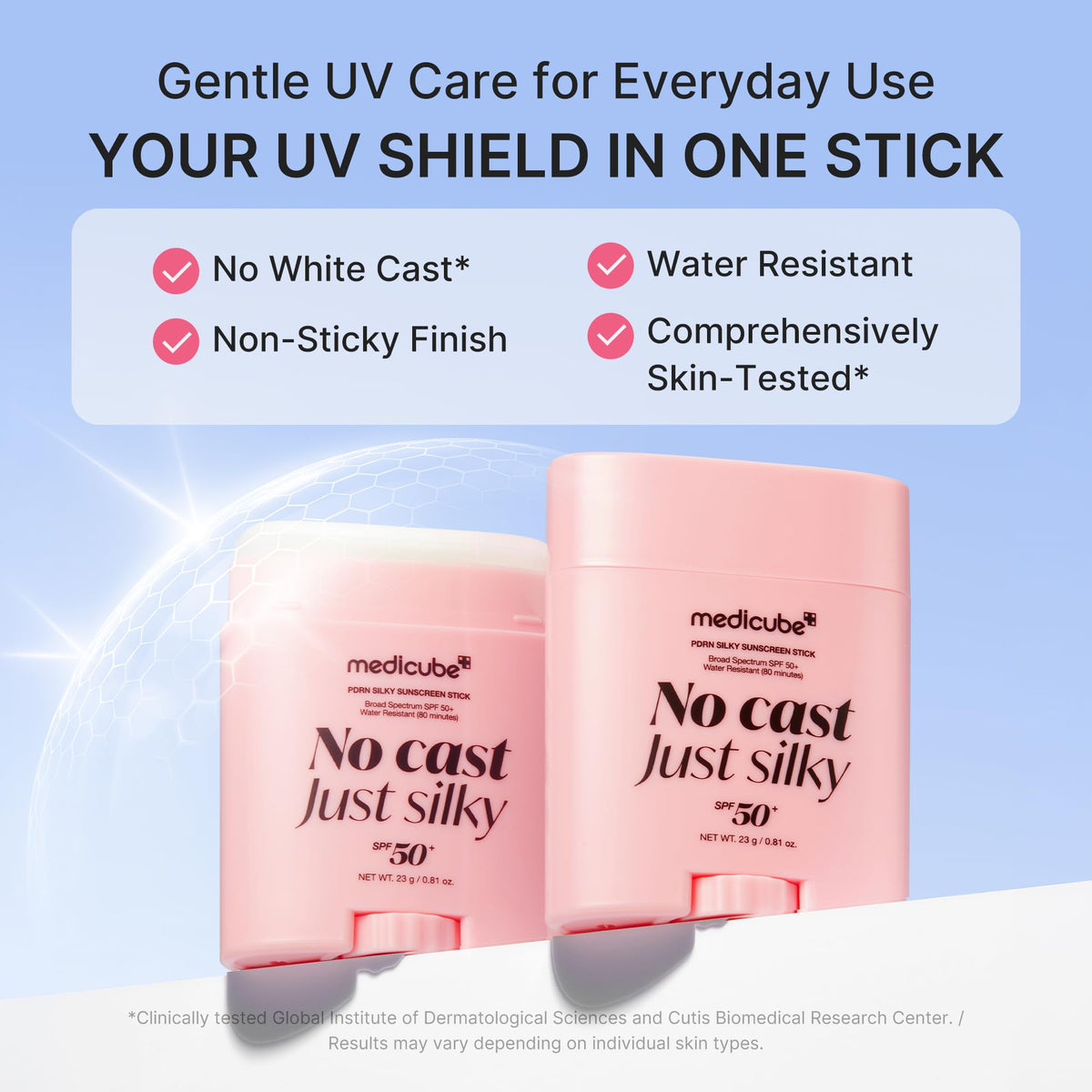 Medicube PDRN Silky Sun Stick SPF 50 – Pore-Blurring, Lightweight & Non-Sticky Sunscreen