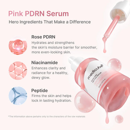 Medicube PDRN Pink Peptide Serum – Rose PDRN for Firmer, Radiant-Looking Skin
