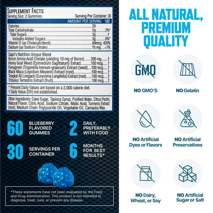 Men’s Testosterone Support Gummies – Male Vitality & Wellness Supplement